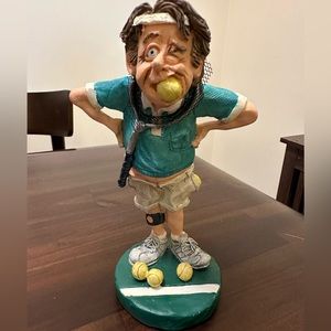 Doug Harris TENNIS PLAYER "Causing A Racket" Russ Berrie Figurine